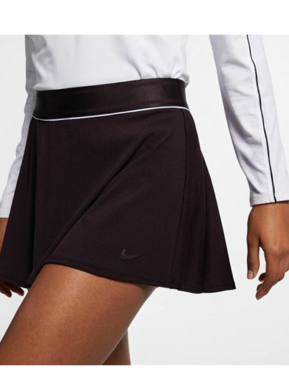 Nike Dri-Fit Court Flouncy Tennis Skort in Dark Purple